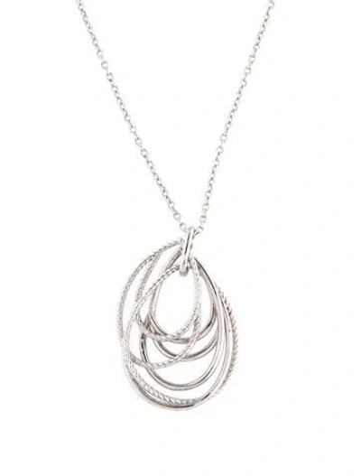 Pre-owned Gabriel & Co. Teardrop Pendant Necklace, 24" In Multicolor