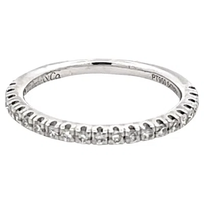 Pre-owned Gabriel & Co. Thin Diamond Band Ring Platinum In Multi