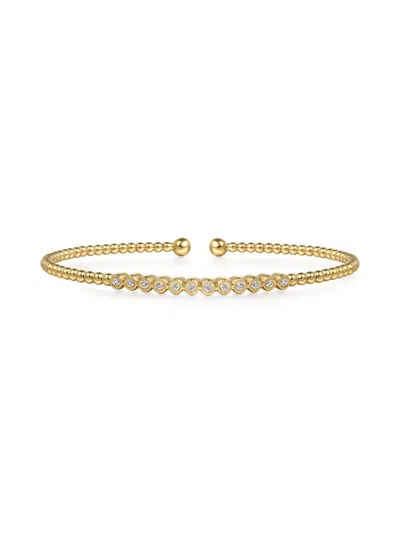 Gabriel & Co. Women's Bujukan 14k Gold & 0.15 Tcw Diamond Row Cuff