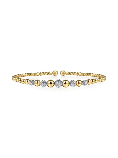 Gabriel & Co. Women's Bujukan 14k Gold & 0.35 Tcw Diamond Cuff Bracelet