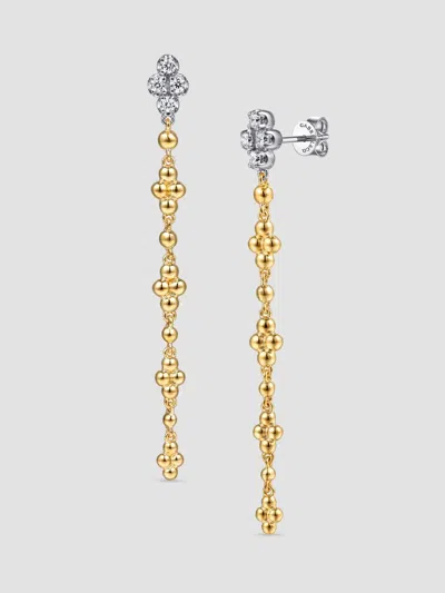 Gabriel & Co. Women's Bujukan 14k White & Yellow Gold & 0.32 Tcw Diamond Drop Earrings