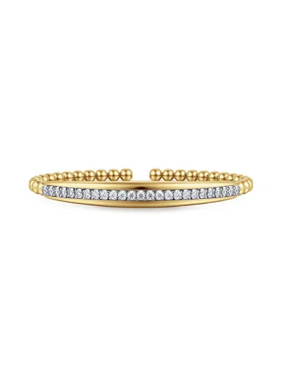 Gabriel & Co. Women's Bujukan 14k White & Yellow Gold & 0.75 Tcw Diamond Cuff Bracelet