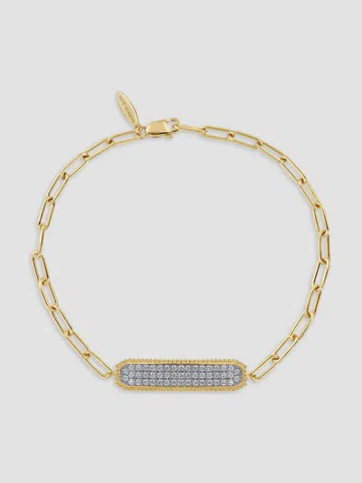 Gabriel & Co. Women's Bujukan 14k Yellow Gold 0.6 Tcw Diamond Bar Chain Bracelet