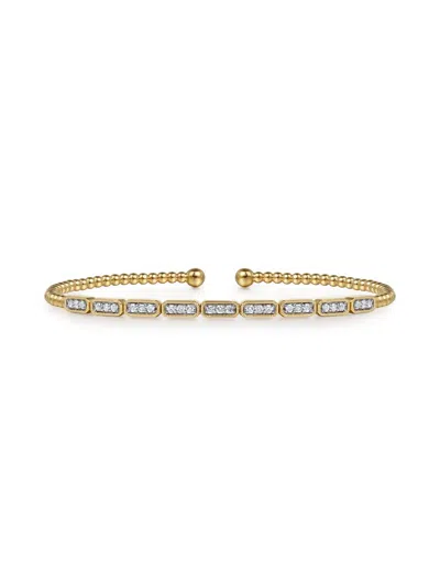 Gabriel & Co. Women's Bujukan 14k Yellow Gold & 0.26 Tcw Diamond Cuff Bracelet