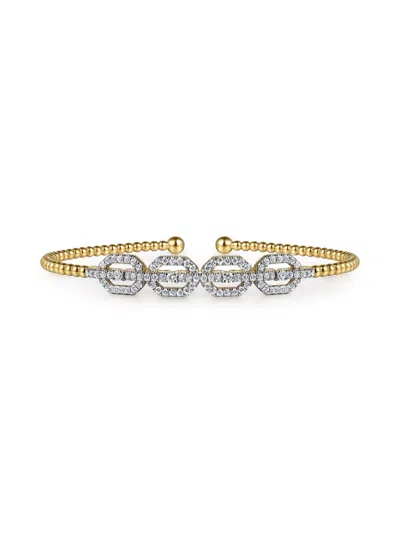 Gabriel & Co. Women's Bujukan 14k Yellow Gold & 0.60 Tcw Diamond Linked Cuff Bracelet