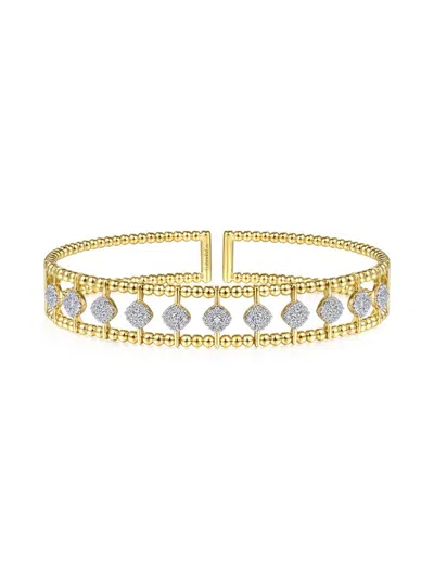 Gabriel & Co. Women's Bujukan 14k Yellow Gold & 0.73 Tcw Diamond Cuff