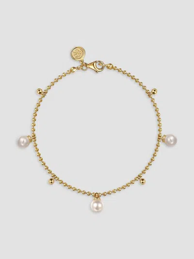 Gabriel & Co. Women's Bujukan 14k Yellow Gold & Freshwater Pearl Droplet Bracelet