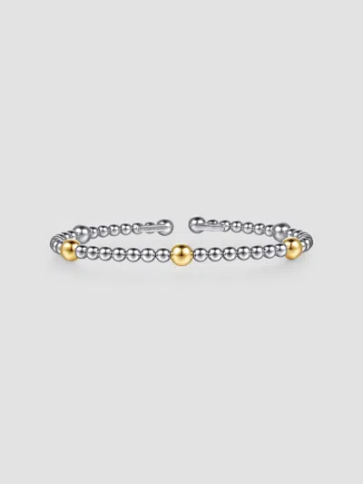 Gabriel & Co. Women's Bujukan 14k Yellow Gold & Sterling Silver Bangle Bracelet