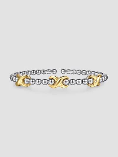 Gabriel & Co. Women's Bujukan 14k Yellow Gold & Sterling Silver Cuff Bracelet