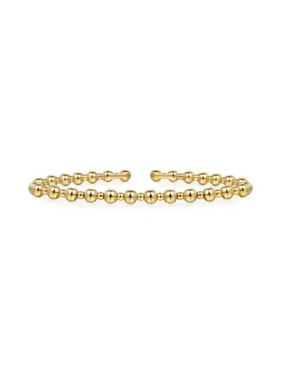 Gabriel & Co. Women's Bujukan 14k Yellow Gold Bead Cuff Bracelet
