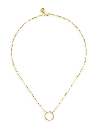 Gabriel & Co. Women's Bujukan 14k Yellow Gold Circle Pendant Necklace