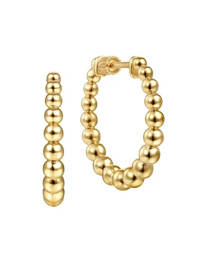 Gabriel & Co. Women's Bujukan 14k Yellow Gold Hoop Earrings