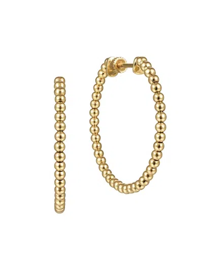 Gabriel & Co. Women's Bujukan 14k Yellow Gold Hoop Earrings