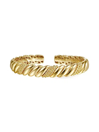 Gabriel & Co. Women's Bujukan 14k Yellow Gold Twisted Cuff Bracelet