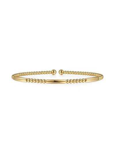 Gabriel & Co. Women's Bujukan Bar 14k Yellow Gold Cuff Bracelet
