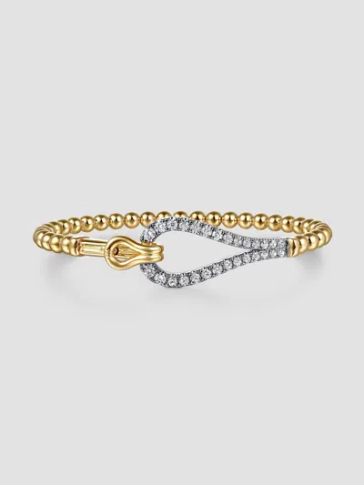 Gabriel & Co. Women's Bujukan Beaded 14k Yellow Gold & 1.0 Tcw Diamond Bracelet