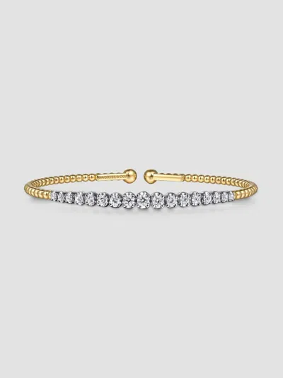 Gabriel & Co. Women's Bujukan Buttercup Two-tone 14k Gold & 0.75 Tcw Diamond Beaded Cuff In Yellow Gold