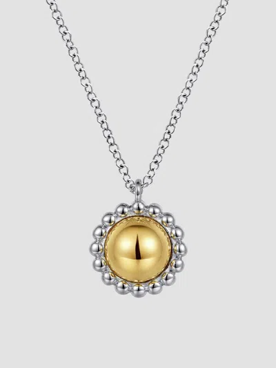 Gabriel & Co. Women's Bujukan Sterling Silver & 14k Yellow Gold Pendant Necklace