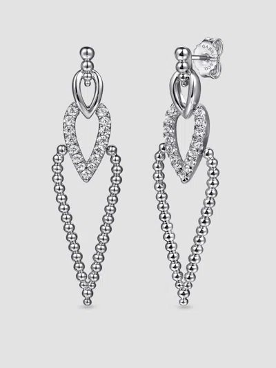 Gabriel & Co. Women's Bujukan Sterling Silver & White Sapphire Drop Earrings