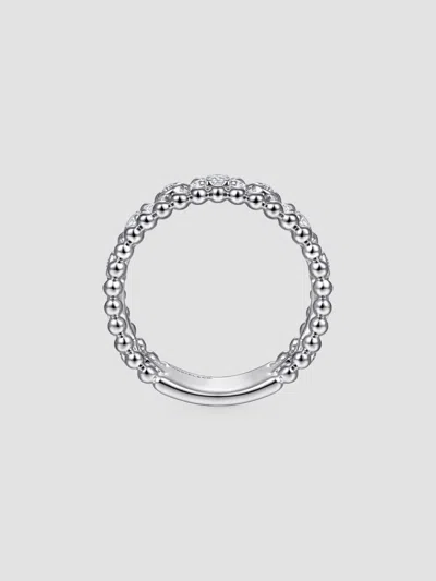 Gabriel & Co. Women's Bujukan Sterling Silver & White Sapphire Triple-band Ring In Metallic