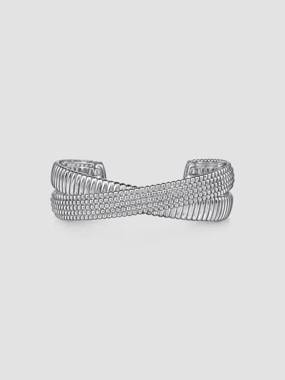 Gabriel & Co. Women's Bujukan Sterling Silver Mixed-texture Cuff