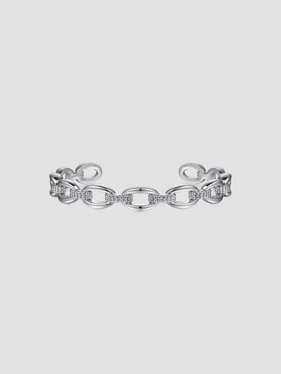 Gabriel & Co. Women's Bujukan Sterling Silver Oval Link Cuff Bracelet In Metallic