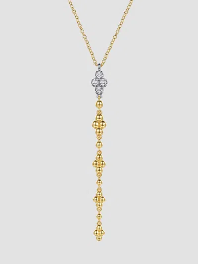 Gabriel & Co. Women's Bujukan Two-tone 14k Gold & 0.20 Tcw Diamond Lariat Necklace In Yellow Gold