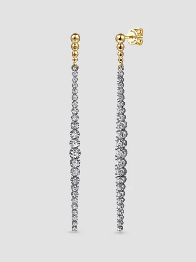 Gabriel & Co. Women's Bujukan Two-tone 14k Gold & 0.75 Tcw Diamond Drop Earrings In Yellow Gold