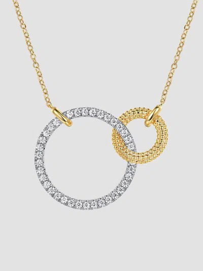 Gabriel & Co. Women's Bujukan Two-tone 14k Gold & 0.80 Tcw Diamond Interlocking Pendant Necklace In Yellow Gold