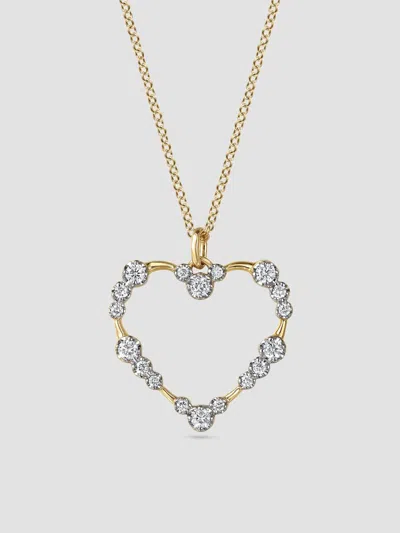 Gabriel & Co. Women's Contemporary 14k Yellow Gold & 0.30 Tcw Diamond Heart Pendant Necklace