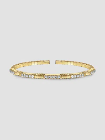 Gabriel & Co. Women's Contemporary 14k Yellow Gold & 0.85 Tcw Diamond Bangle Bracelet