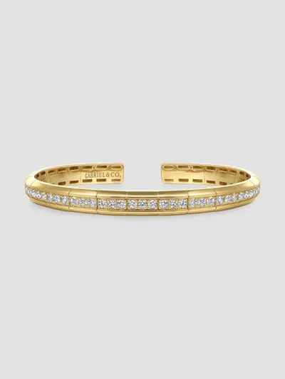 Gabriel & Co. Women's Contemporary 14k Yellow Gold & 1.50 Tcw Diamond Cuff