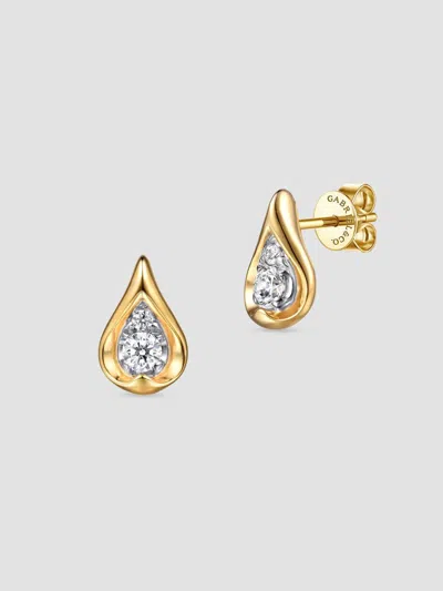 Gabriel & Co. Women's Contemporary Two-tone 14k Gold & 0.23 Tcw Diamond Stud Earrings In Yellow Gold