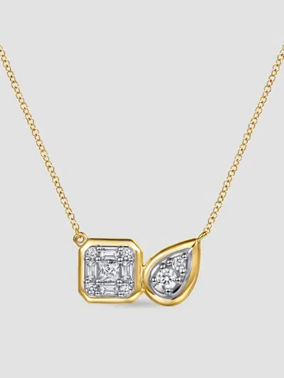 Gabriel & Co. Women's Contemporary Two-tone 14k Gold & 0.40 Tcw Diamond Pendant Necklace In Yellow Gold