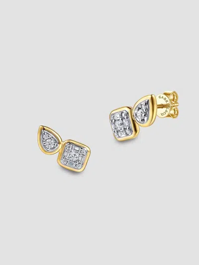 Gabriel & Co. Women's Contemporary Two-tone 14k Gold & 0.50 Tcw Diamond Stud Earrings In Yellow Gold