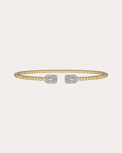 Gabriel & Co. Women's Diamond & 14k Gold Bujukan Baguette Cuff