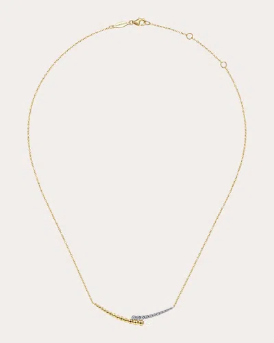 Gabriel & Co. Women's Diamond & 14k Gold Bujukan Bar Necklace