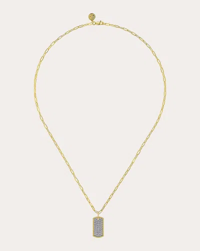 Gabriel & Co. Women's Diamond & 14k Gold Bujukan Dog Tag Necklace