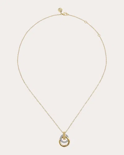 Gabriel & Co. Women's Diamond & 14k Gold Bujukan Interlocked Necklace
