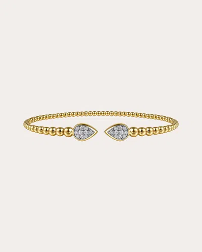 Gabriel & Co. Women's Diamond & 14k Gold Bujukan Pear Cuff