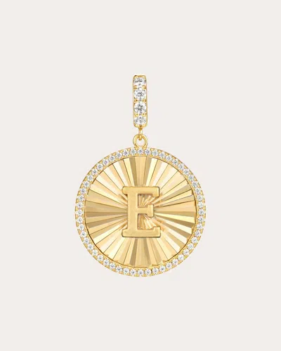 Gabriel & Co. Women's Diamond & 14k Gold E Initial Medallion