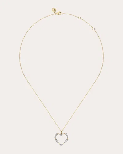 Gabriel & Co. Women's Diamond & 14k Gold Heart Pendant Necklace In Burgundy