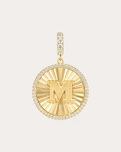 Gabriel & Co. Women's Diamond & 14k Gold M Initial Medallion