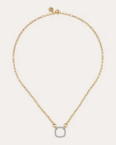 Gabriel & Co. Women's Diamond & 14k Gold Paperclip Pendant Necklace In Gray