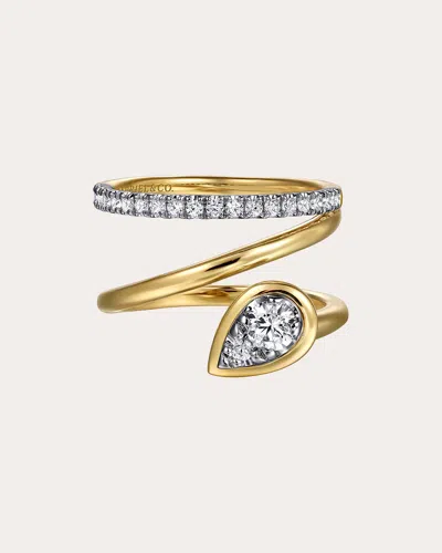 Gabriel & Co. Women's Diamond & 14k Gold Pear Wrap Ring