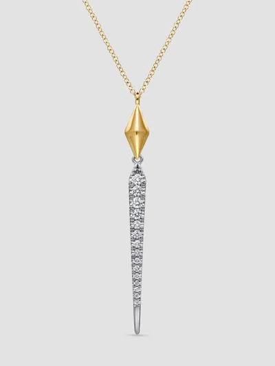 Gabriel & Co. Women's Kaslique Two-tone 14k Gold & 0.35 Tcw Diamond Drop Necklace In Yellow Gold