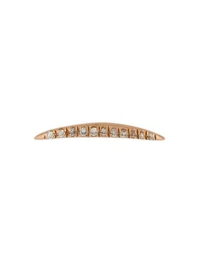 Pre-owned Gabriela Artigas 14k Diamond Rising Boomerang Single Stud Earring In Multi