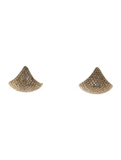 Pre-owned Gabriela Artigas 14k Diamond Small Apse Earrings In Multi