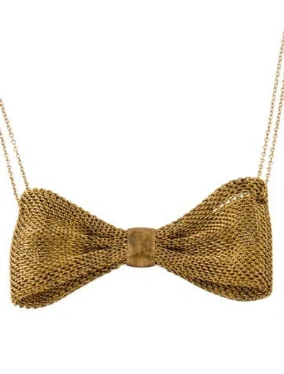 Pre-owned Gabriela Artigas Bow Pendant Necklace, 18.75" In Multi
