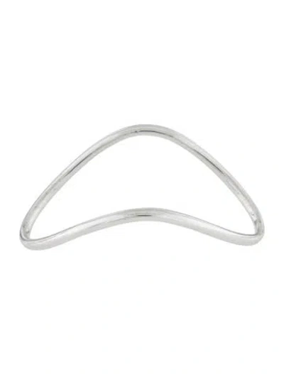 Pre-owned Gabriela Artigas Wave Bangle In Silver